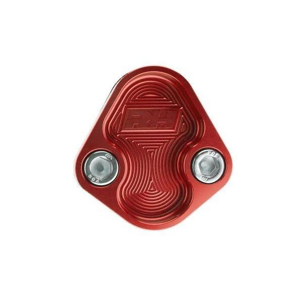 Red Horse Performance ALUMINUM BLOCK -OFF PLATE FOR BBC ENGINE -RED 4810-454-3